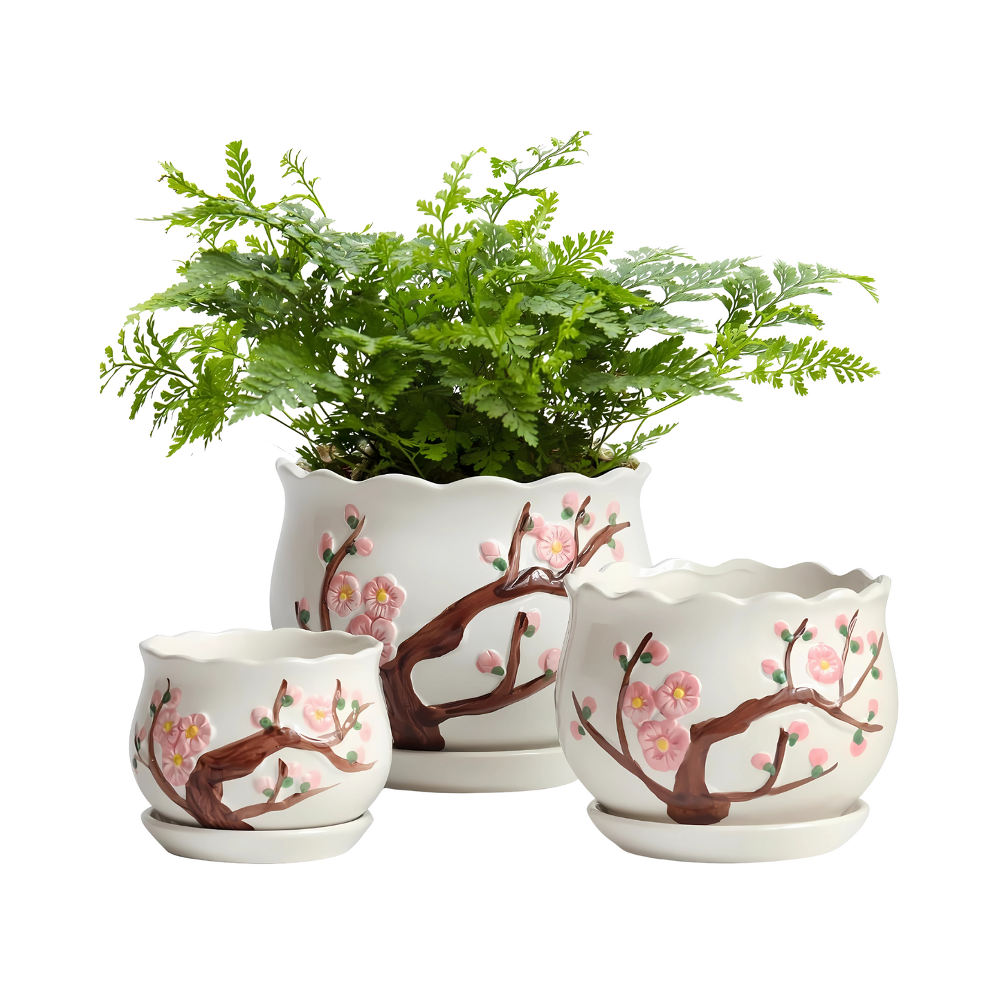 Ceramic Flower Pots Decorative Plant Planters Indoor Outdoor Garden Succulent