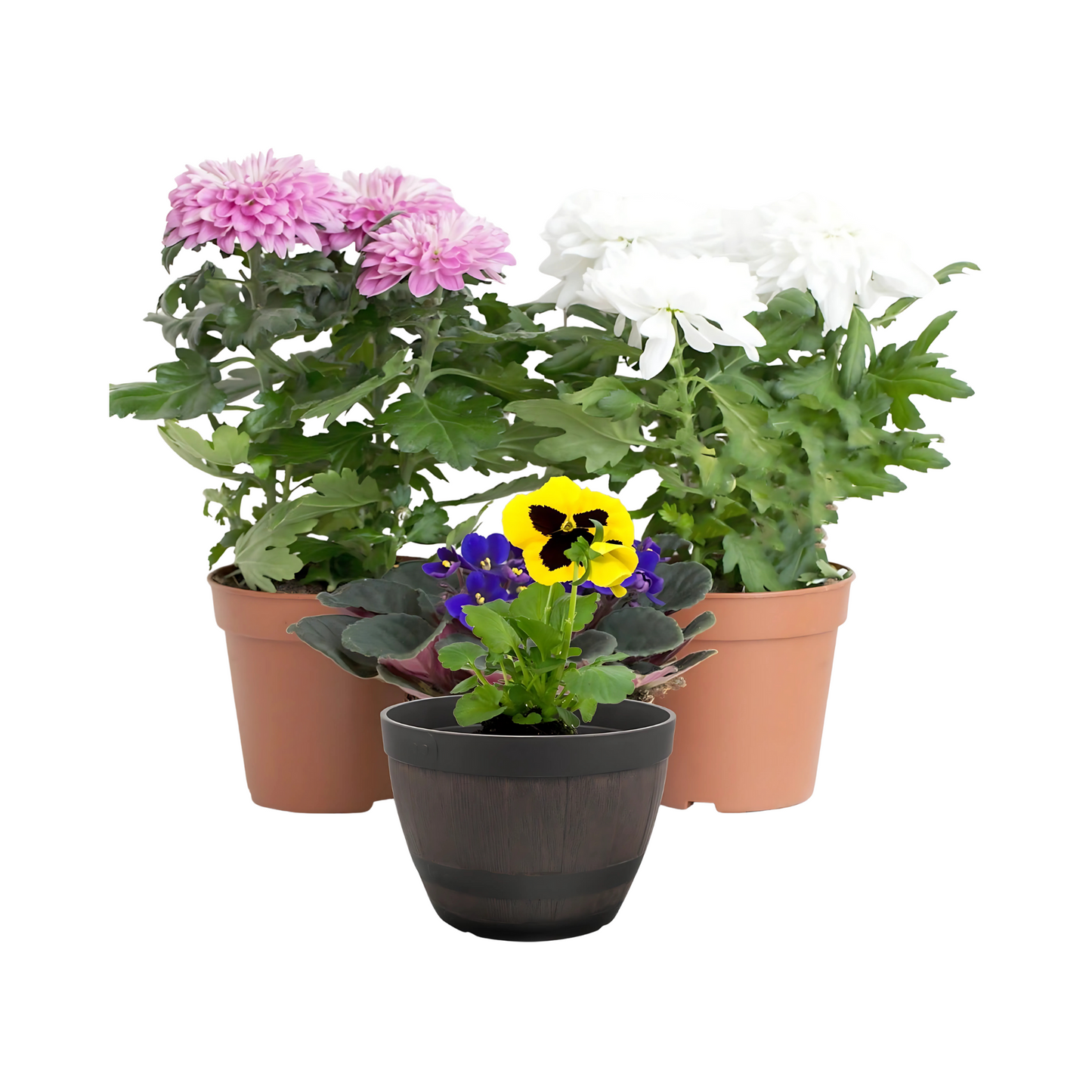 Durable Plastic Planter Pot Indoor Outdoor Garden Flower Plant Container