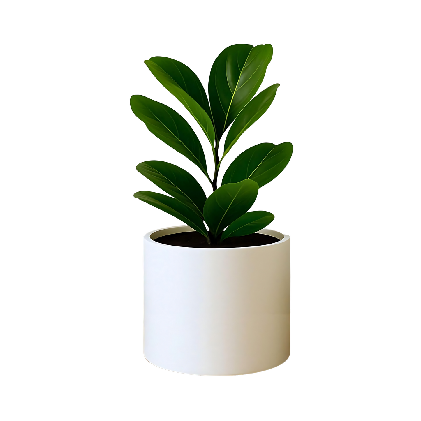 Large Stone Planter Matte White Indoor Outdoor Modern Plant Pot