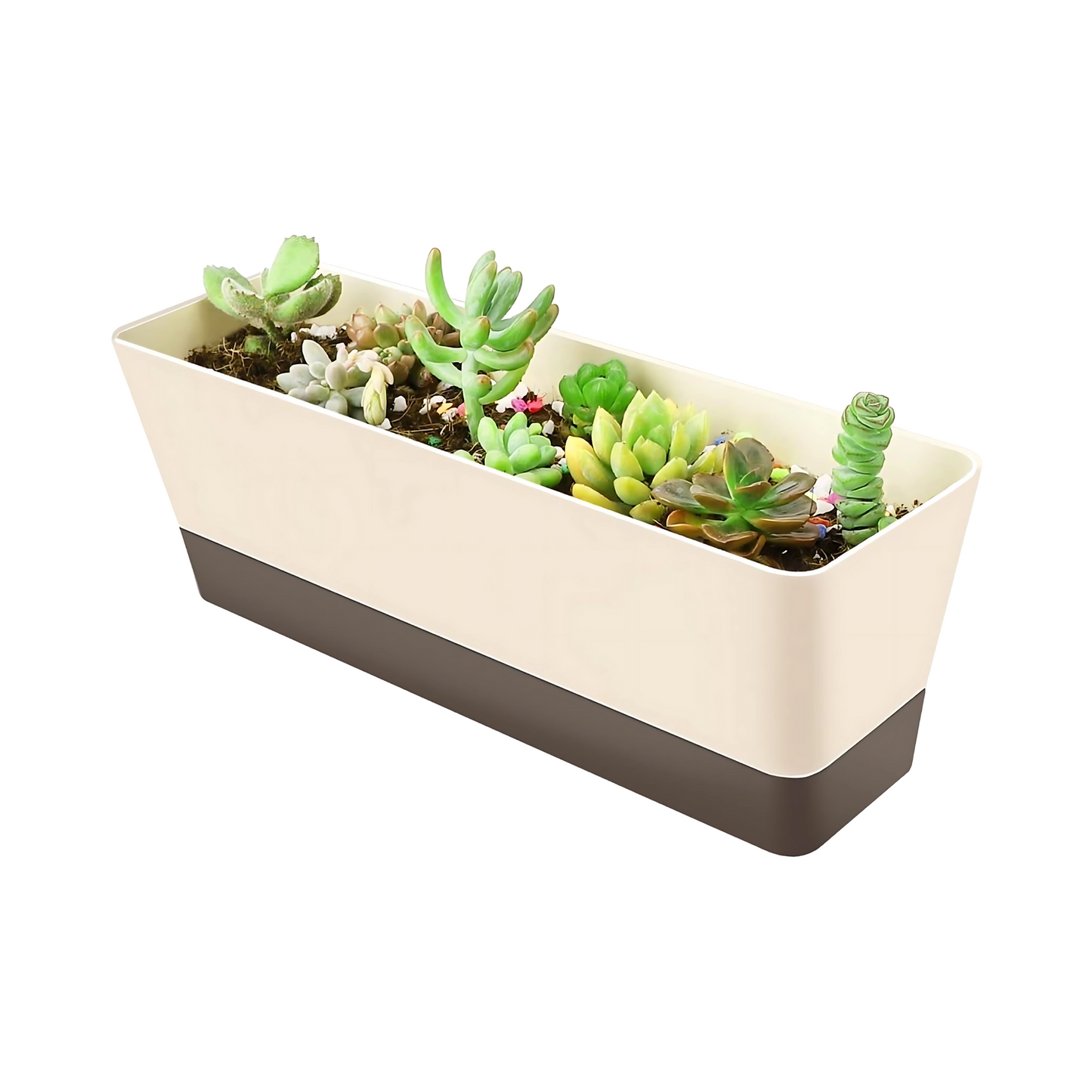 Modern Indoor Herb Planter Windowsill Box Rectangular Succulent Plant Pot